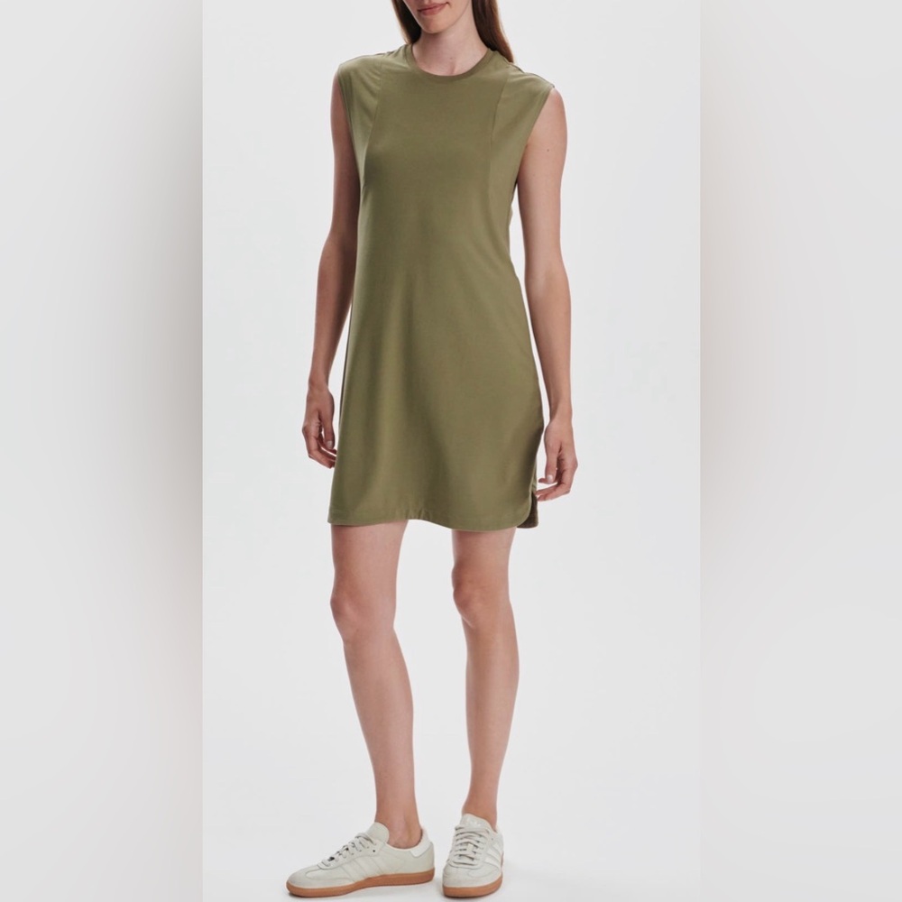 NWT. Varley. Naples Dress 31.5. Dusky Green. Size Medium.